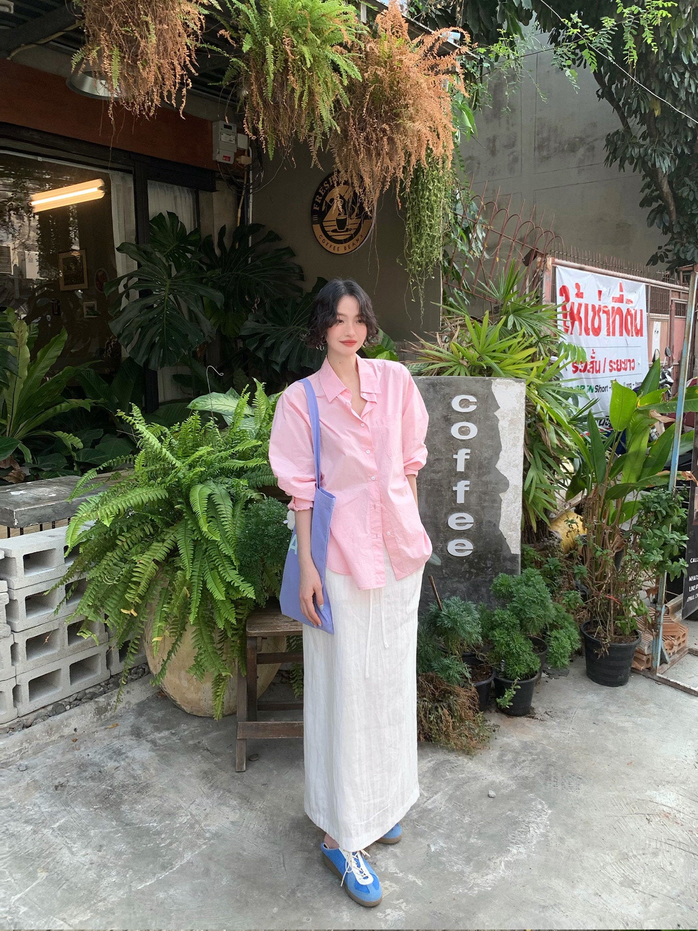 Relaxed Cotton Button-Up Shirt