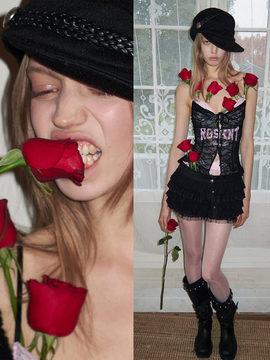 Lace-Up Corset Camisole