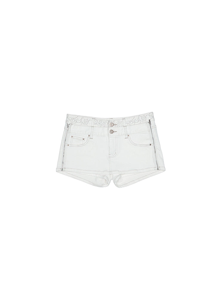 Double-Waist Detachable Denim Culottes – Slim Stretch Convertible Skirt Pants