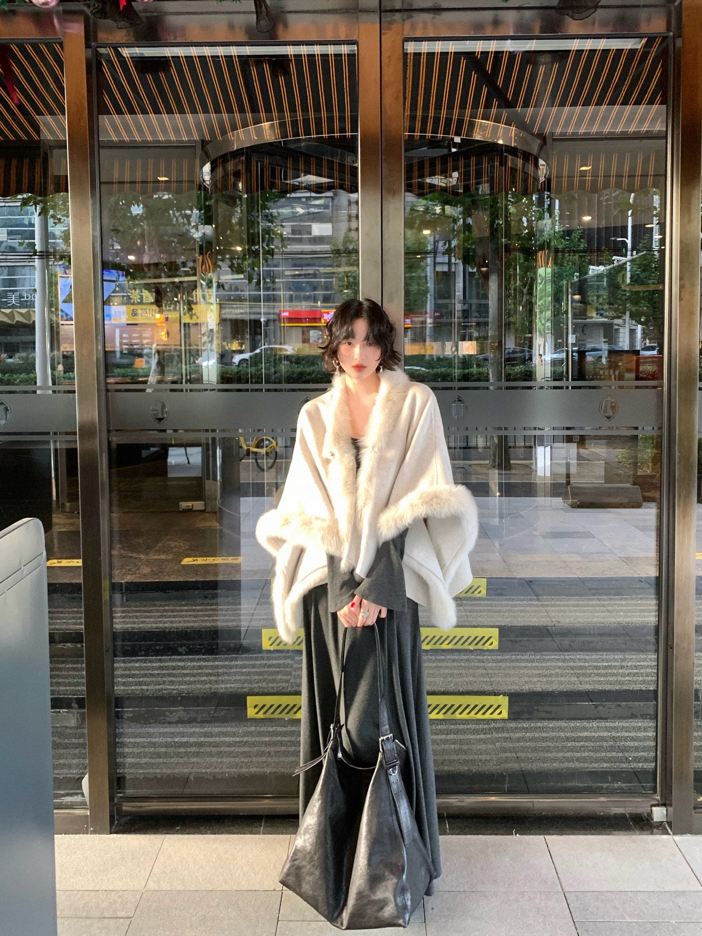 Luxury Fox Fur & Wool Double-Faced Vest Coat