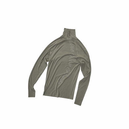 Rhinestone Raglan Turtleneck Top