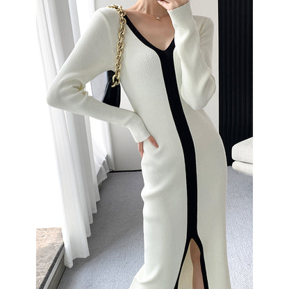 French Slim Knitted Dress