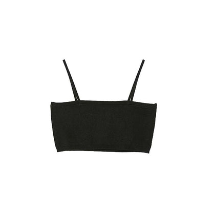 Slim Black Top with Strap