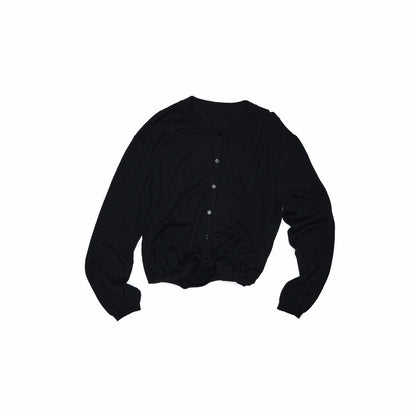 Tulip Sleeve Wool Knit Cardigan