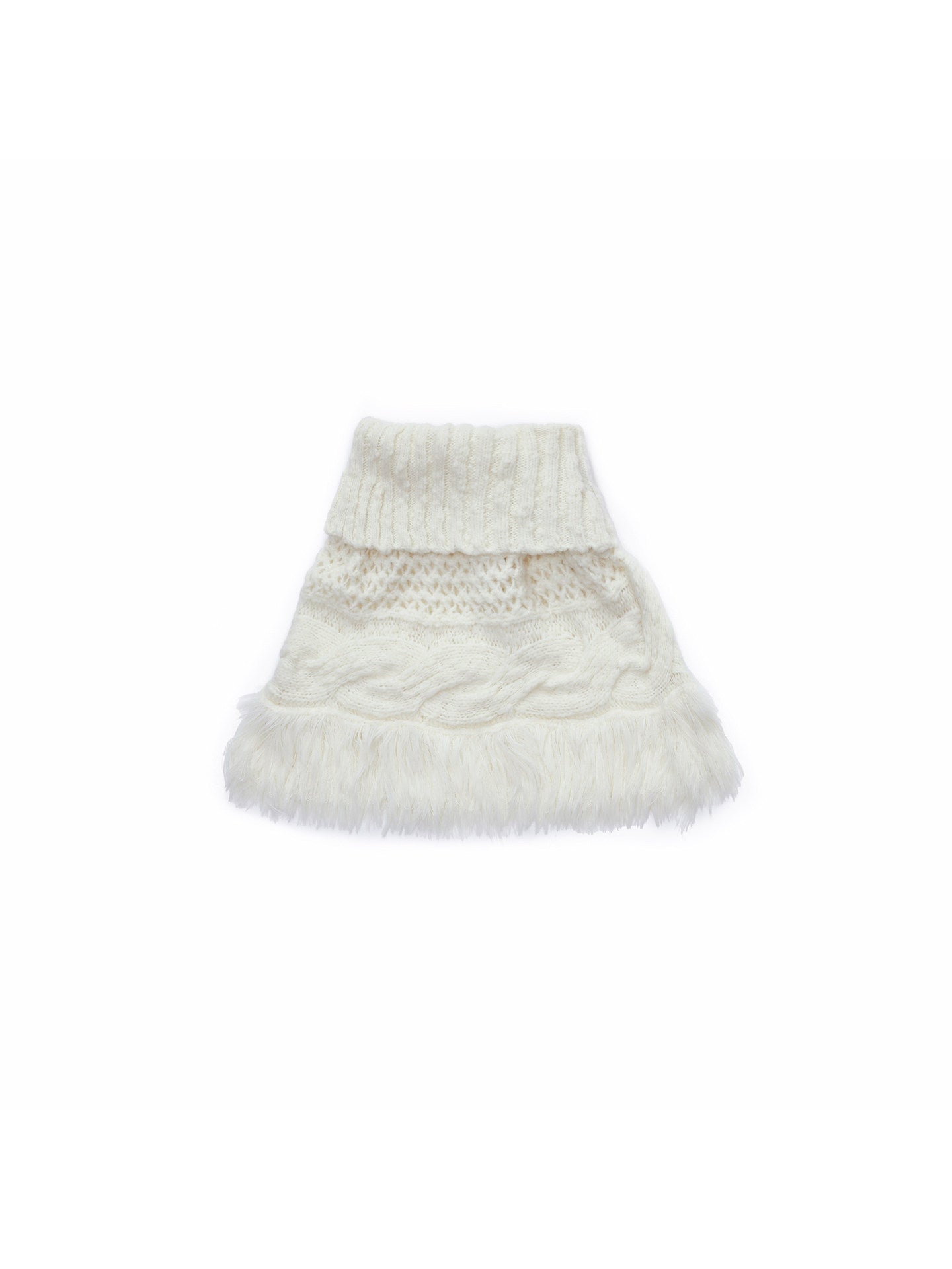 Cable Knit Tassel Cape