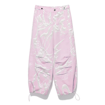Pantalones de milenio rosa metálico