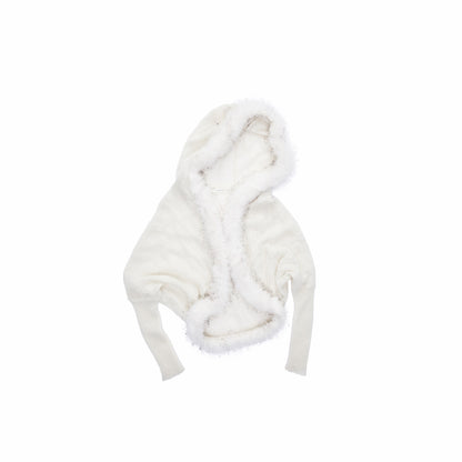 Mohair Collar Knit Jacket