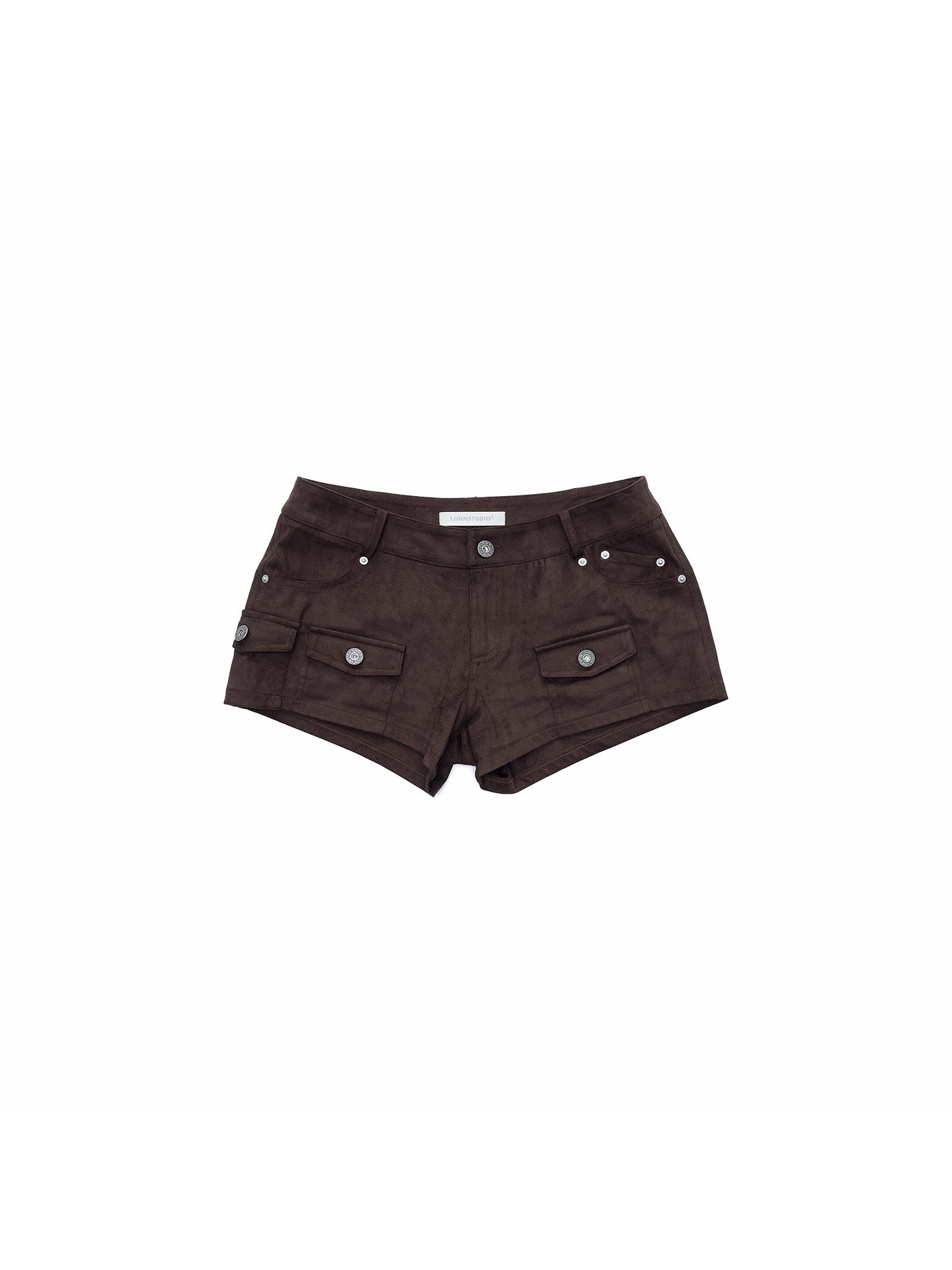 Studded Suede Cargo Shorts