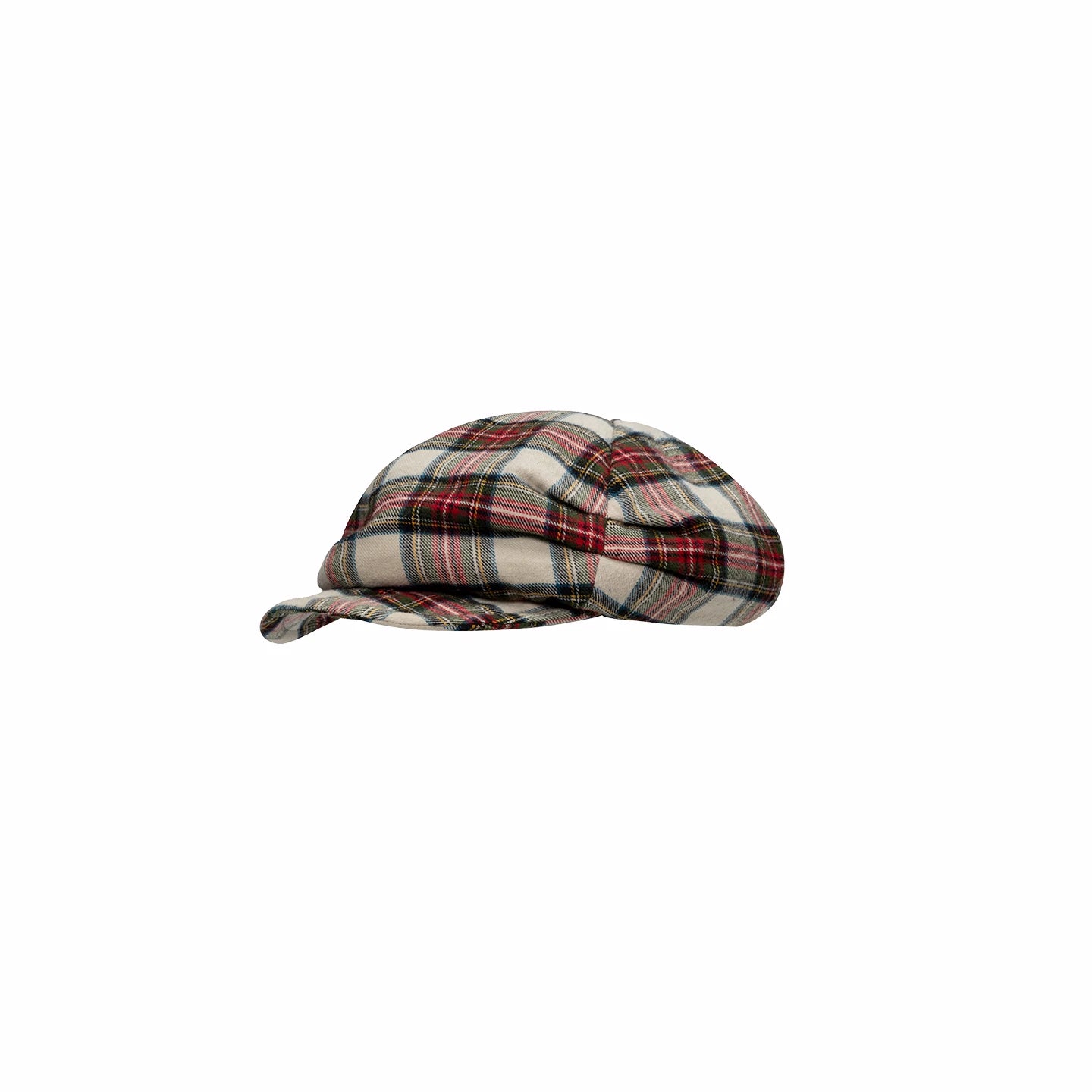 Two-Tone Plaid Newsboy Cap
