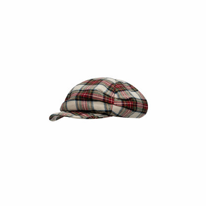 Two-Tone Plaid Newsboy Cap