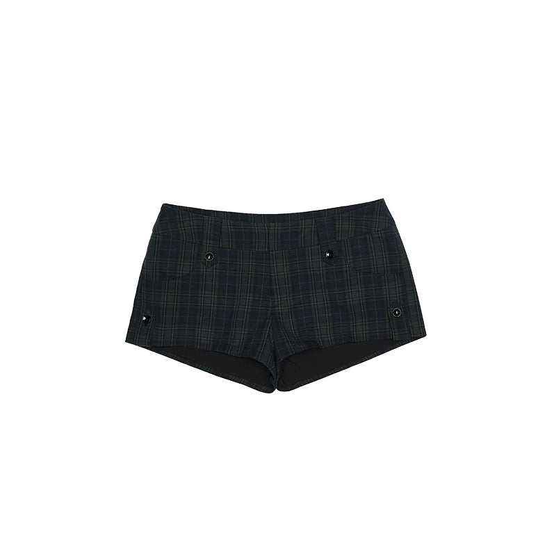 Low-Rise A-Line Suit Shorts – Chic & Versatile Outdoor Hot Pants