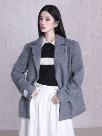 Minimalist Academy Style Woolen Coat