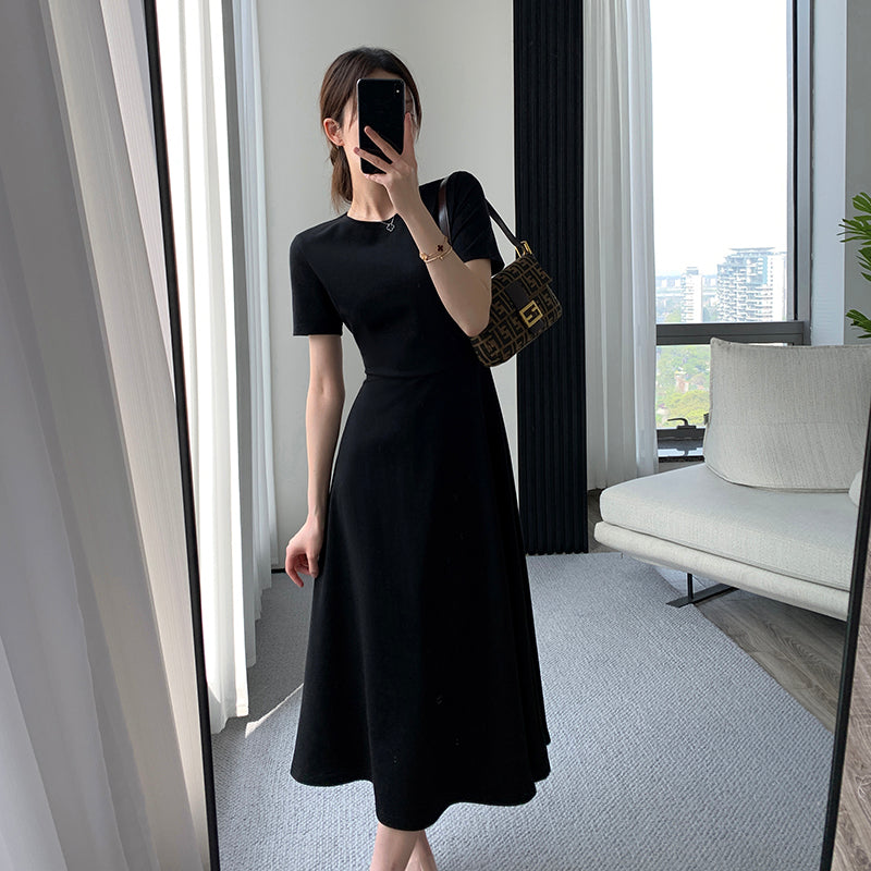 Goddess-style Black Dress