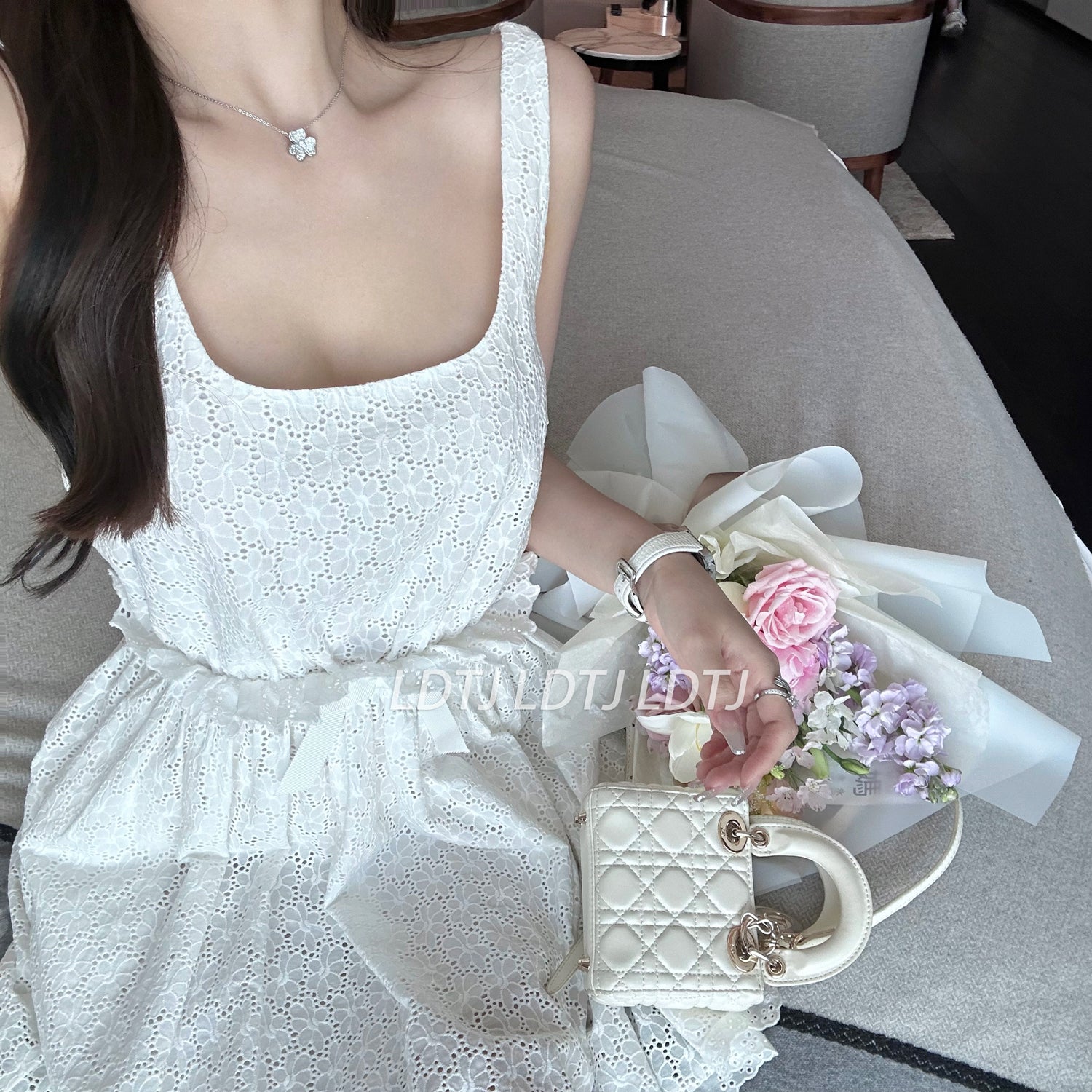 Flower Ribbon Garter Dress