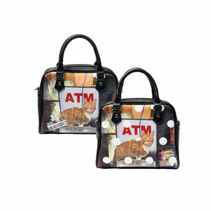 Cat & Dog Print Boston Bag