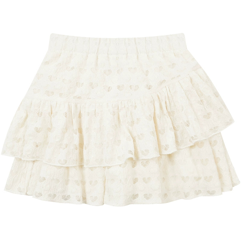 Lace Love Cake Skirt | High Waist Slim Fit A-Line Spring/Summer Design