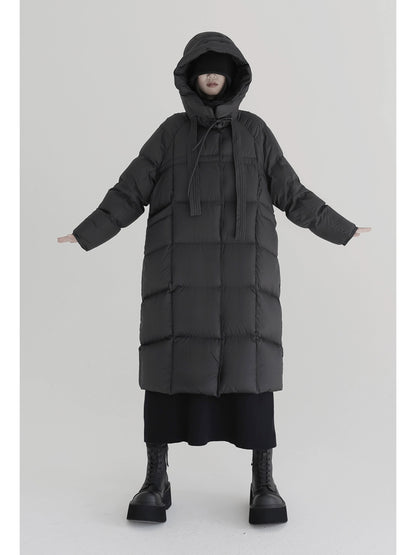 Mid-Length White Duck Down Jacket for Outdoor Warmth (Winter)