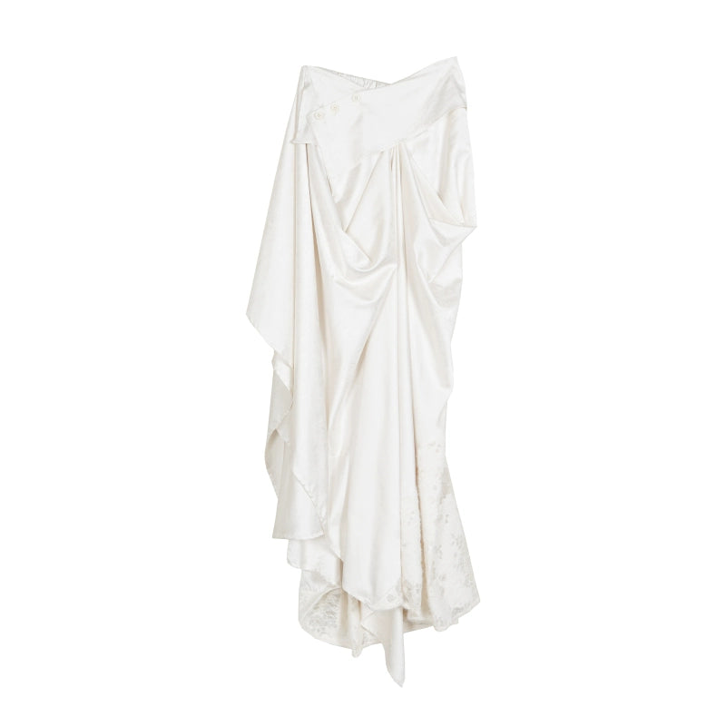 Vestido largo de hadas francesas blancas
