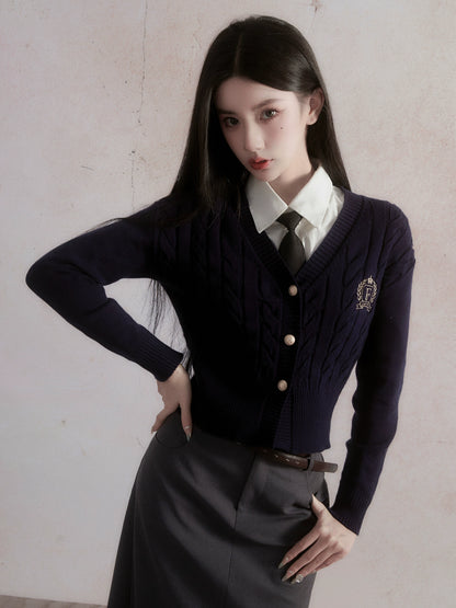 Korean Intellectual Knitted College Style Jacket