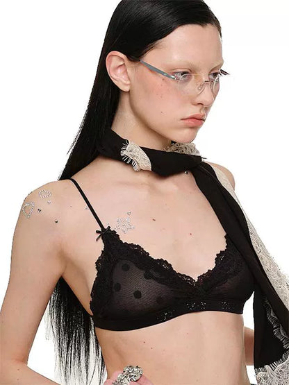 Lace Triangle Cup Corset – French Wireless Pure Comfort Lingerie