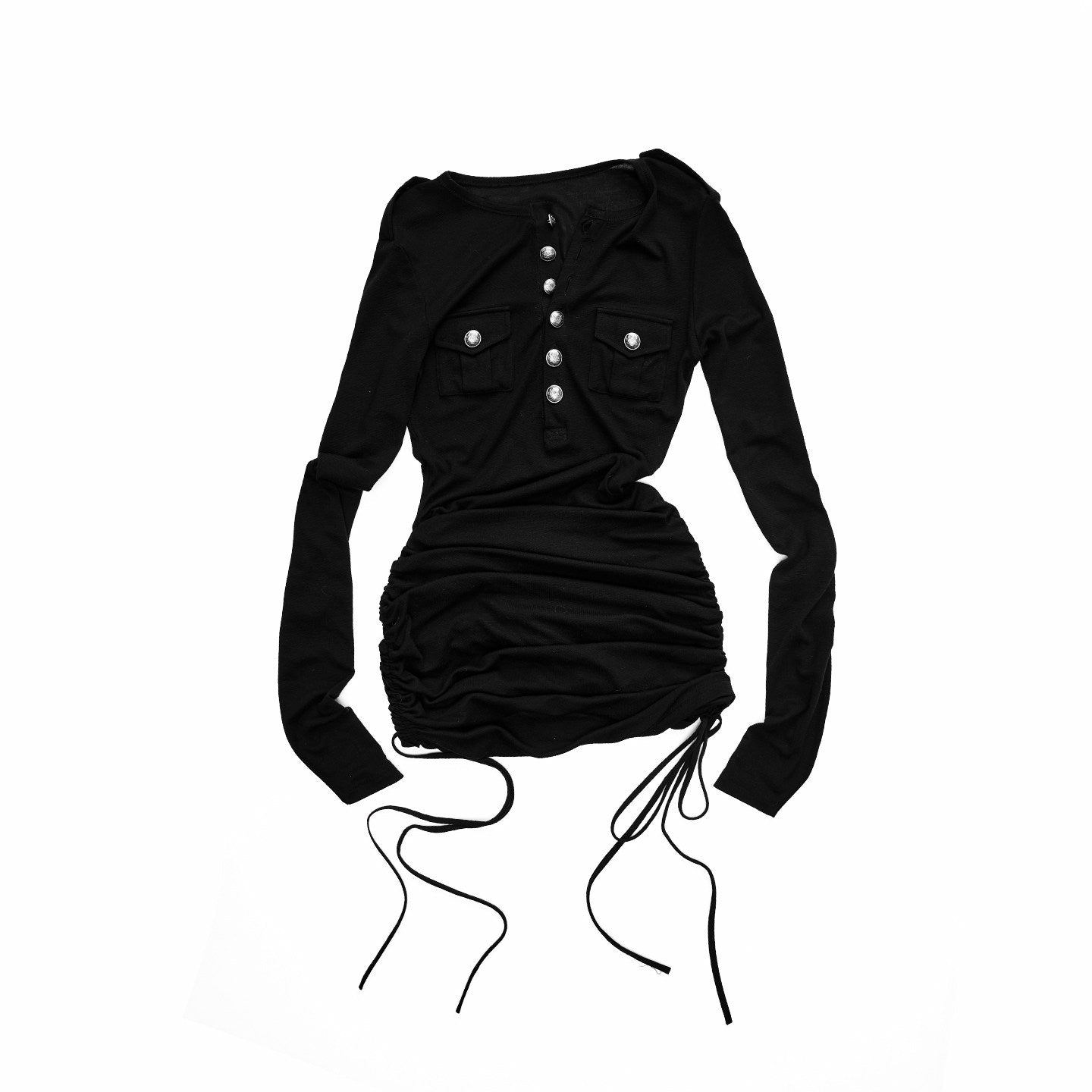 Henley Knit Mini Dress