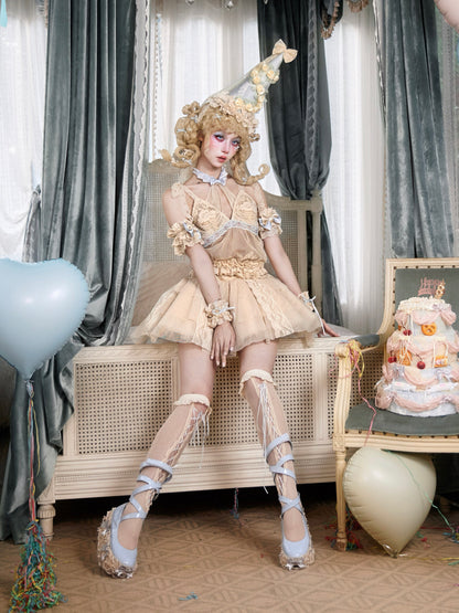 Cream Lace Layered Skirt Pants | Rococo Bloomers