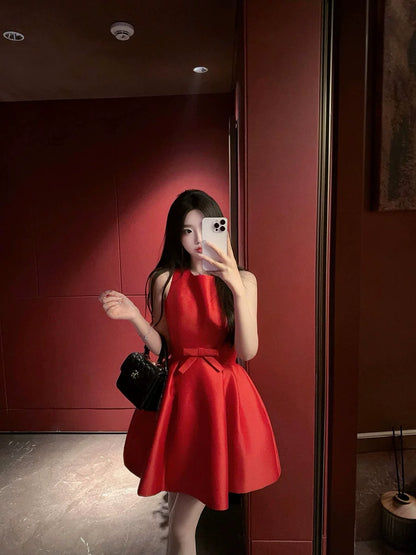 Red Princess Tutu Dress – New Year’s High-End Birthday Skirt
