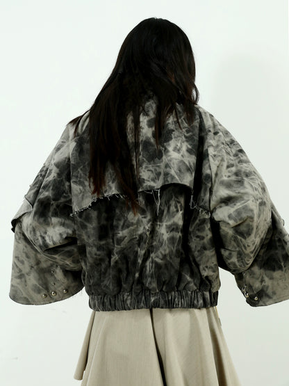 Wasteland Style Ruffled Edge Denim Jacket