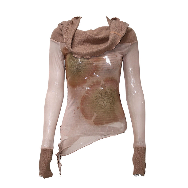 Floral Reversible Knit Top – Hand-Painted Artisan Feel