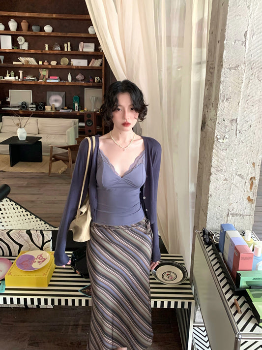 Tsubaki Rixu Cropped Knit Cardigan