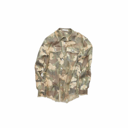Distressed Camouflage Shirt