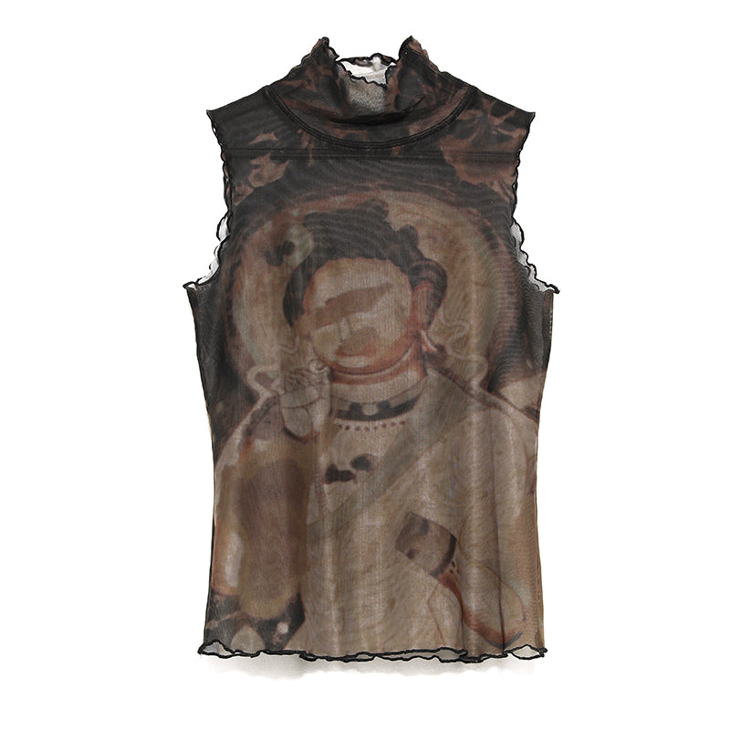 Retro Buddha Mesh Vest