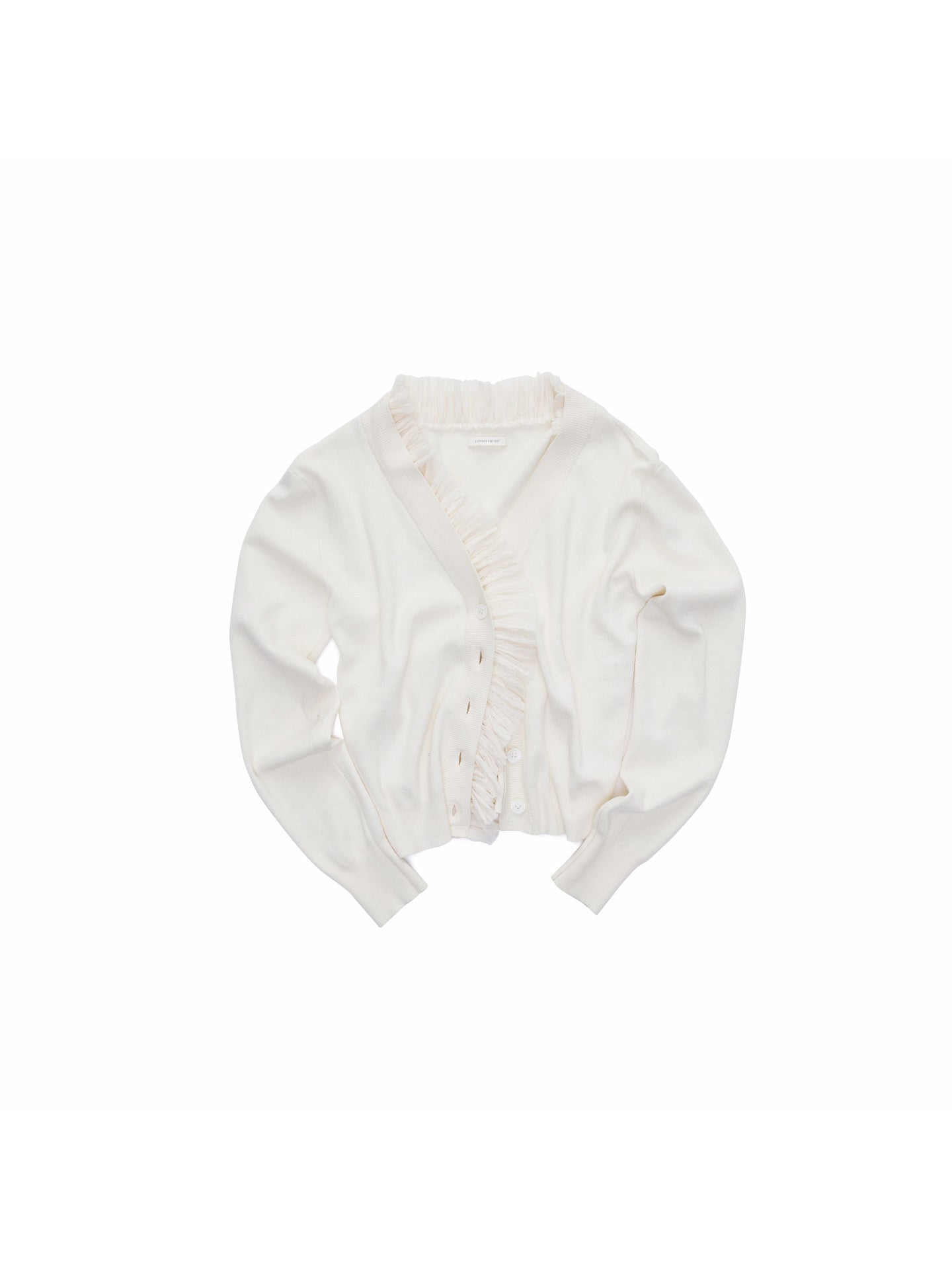 Acetate Cashmere Lace Knit Cardigan