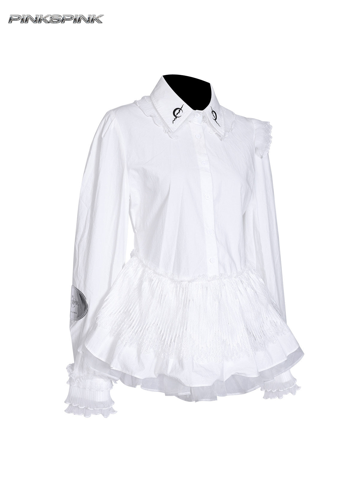 Electric Punk Ballet Lolita Lace Puff Skirt Shirt Set