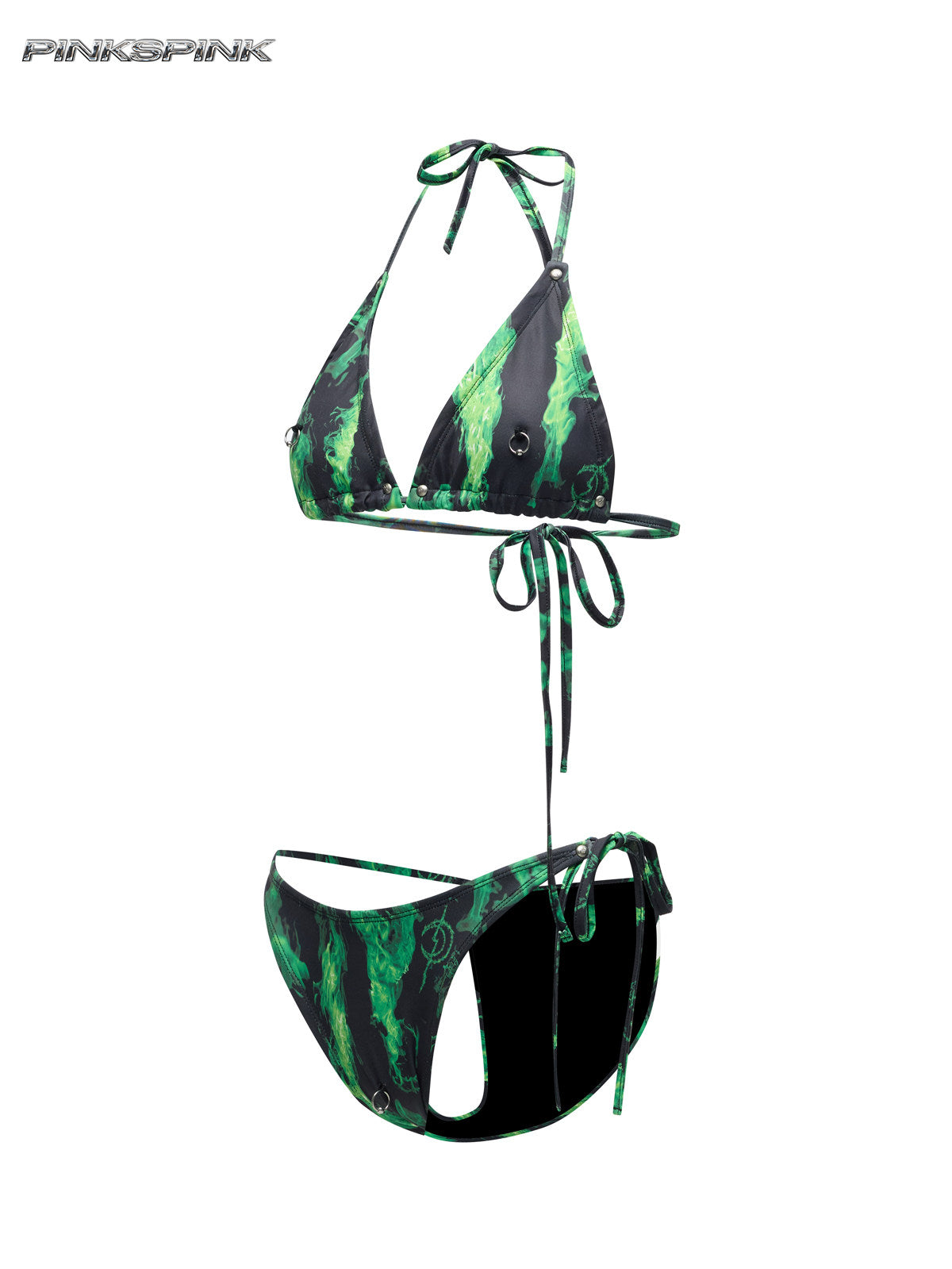 2025AW Electric Moon Flame Neon Green Swimsuit