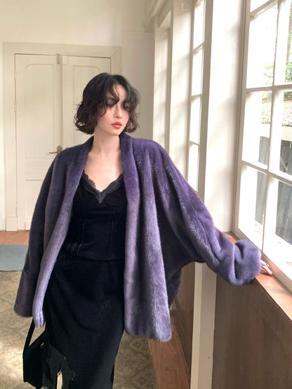 Black Gold Party Eco-Fur Jacket – Hong Kong Retro Autumn/Winter Luxe