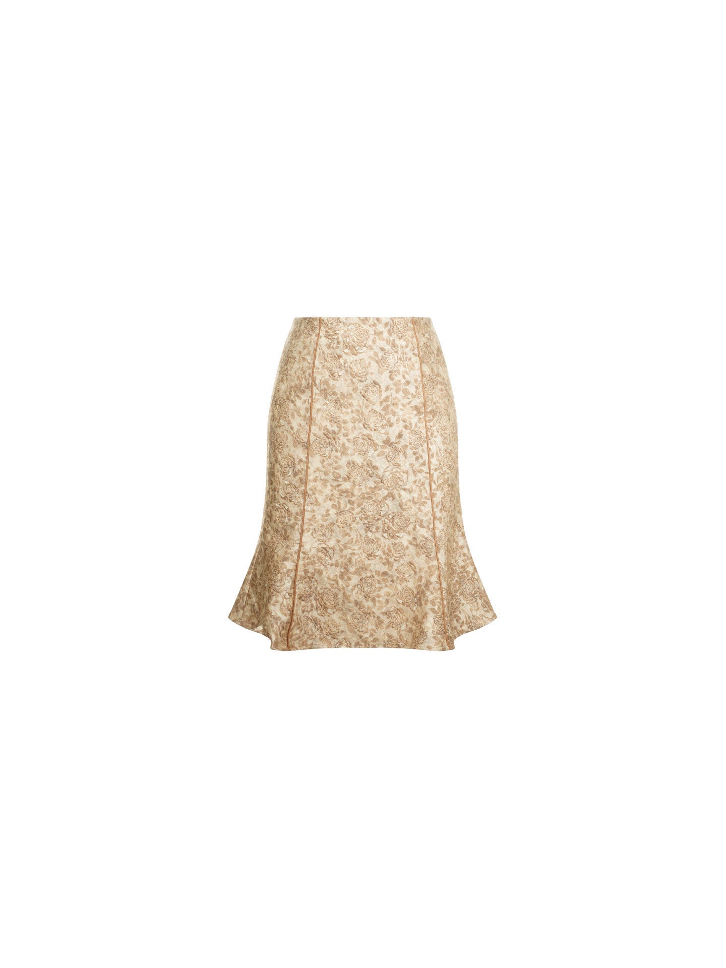Tan Shiyu Tencel Print Midi Skirt