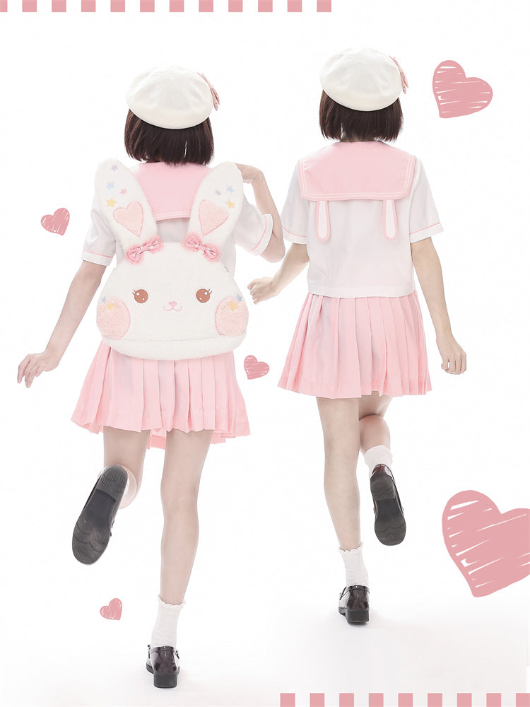 3D Embroidered Rabbit JK Uniform Top