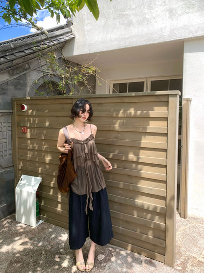 French Navy Wide-Leg Trousers
