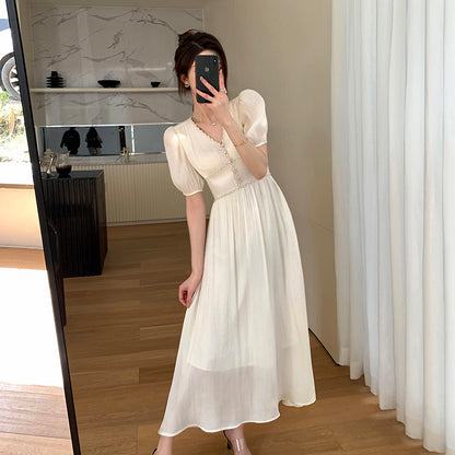 White Retro Dress - 23 Summer