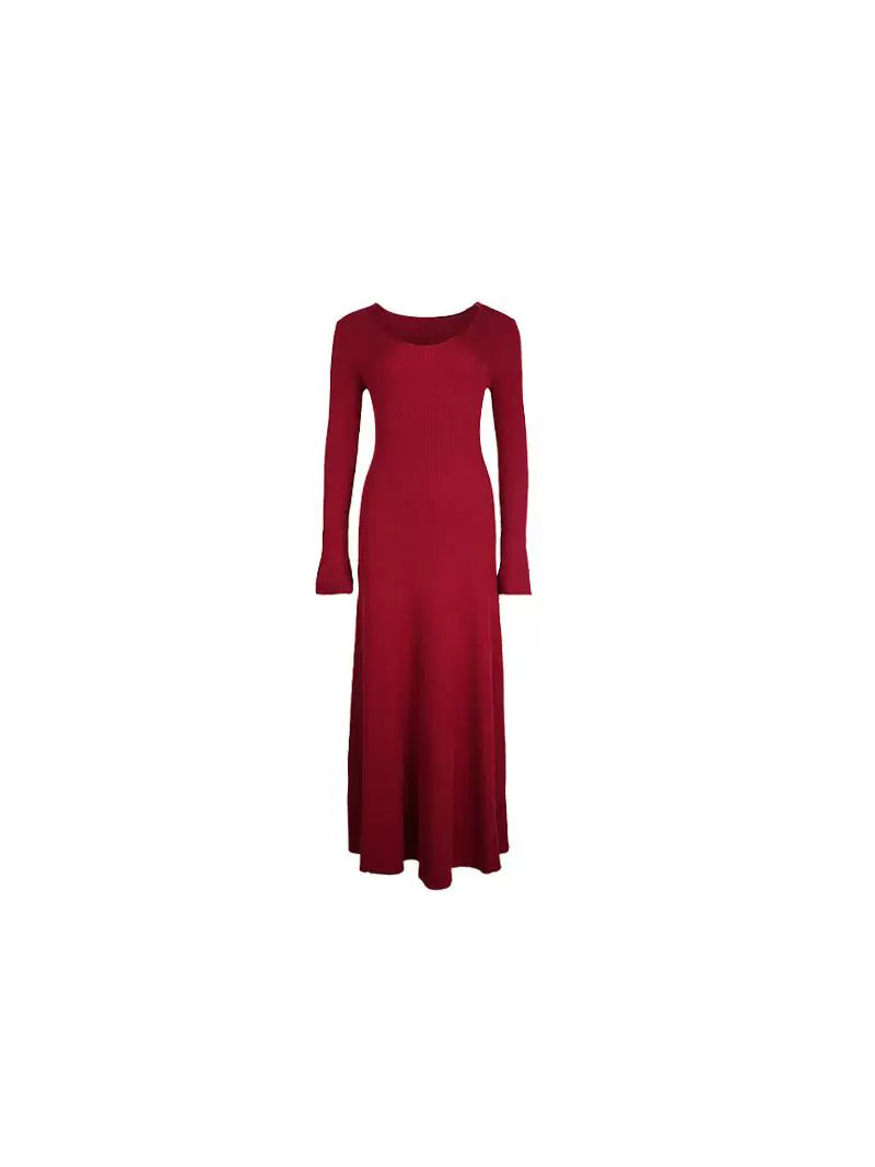 Midi Knitted Wool Base Dress