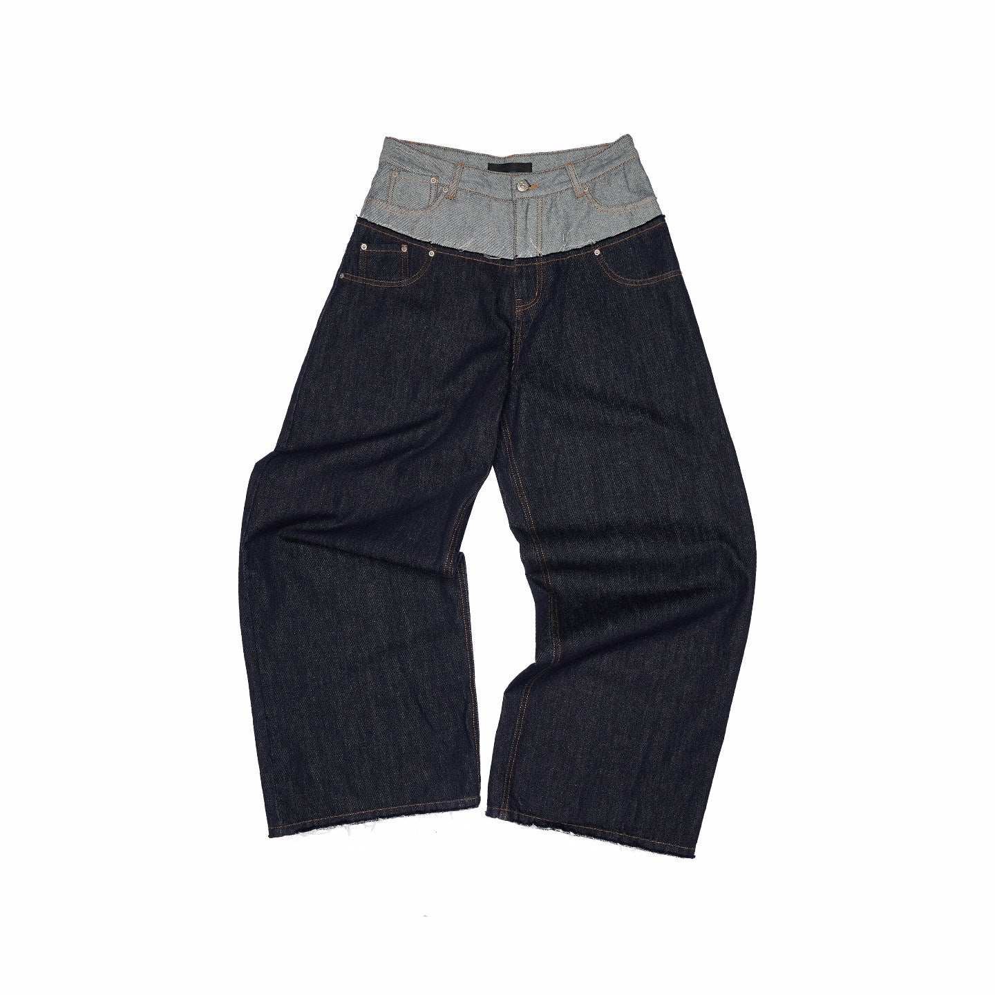 Embroidered Wide-Leg Denim Jeans