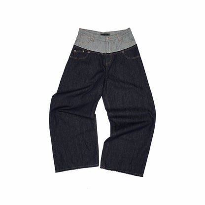 Embroidered Wide-Leg Denim Jeans