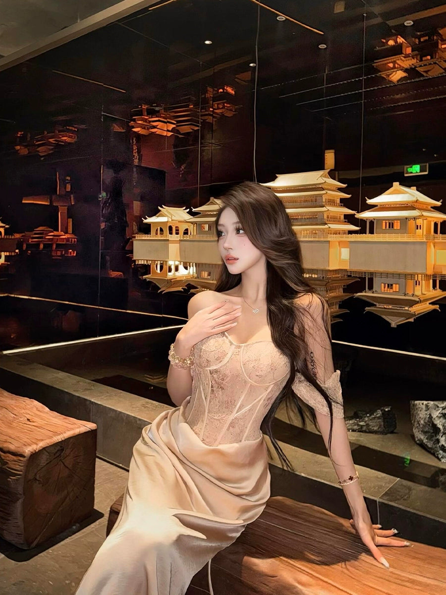 Fishbone Bandeau Fishtail Dress – Elegant Birthday & Evening Gown