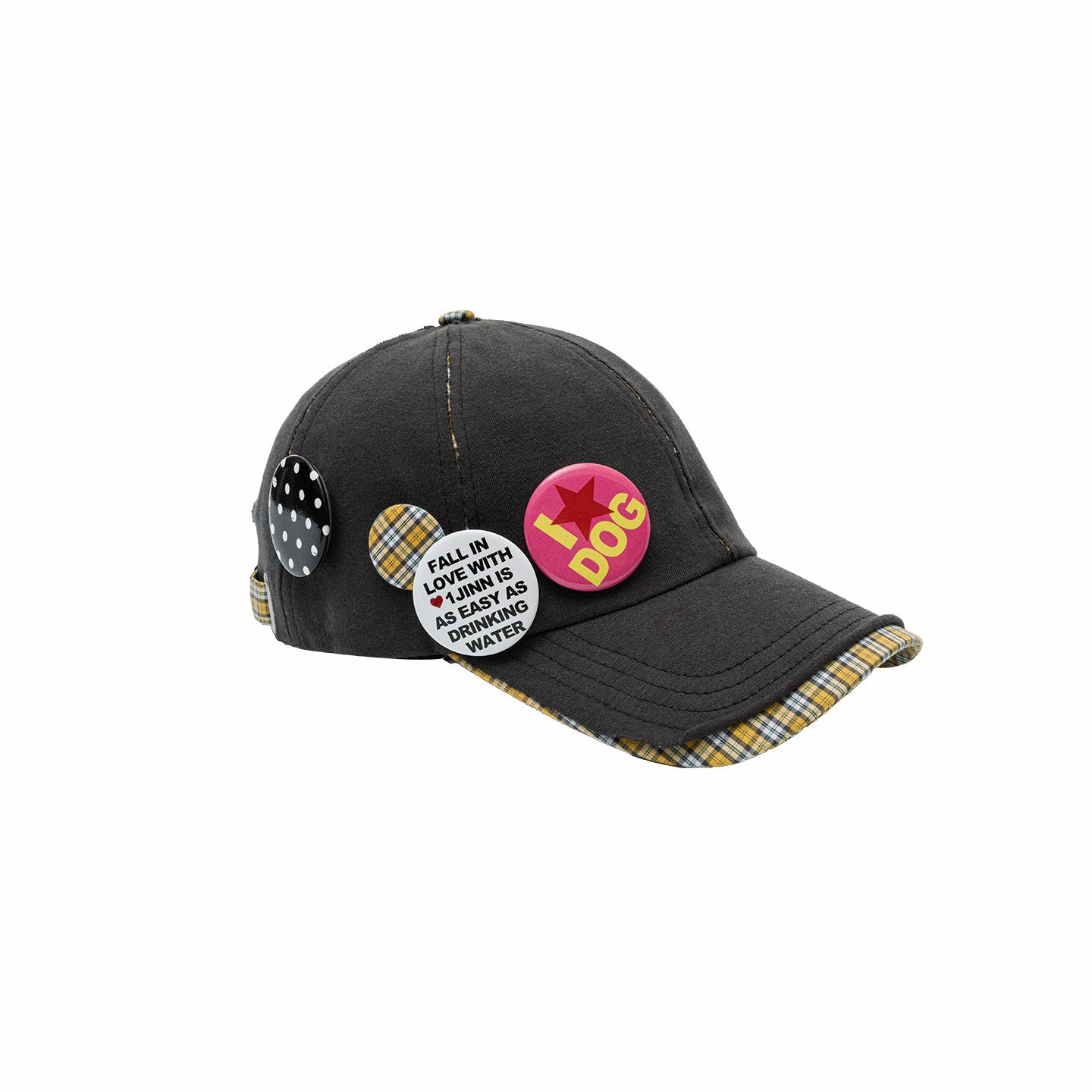 Distressed Plaid Patchwork Baseball Cap