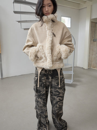 Reversible Suede Shearling Coat