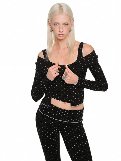 Cat Paw Lace Cardigan Set – Vest & Pants Hot Girl Co-ord