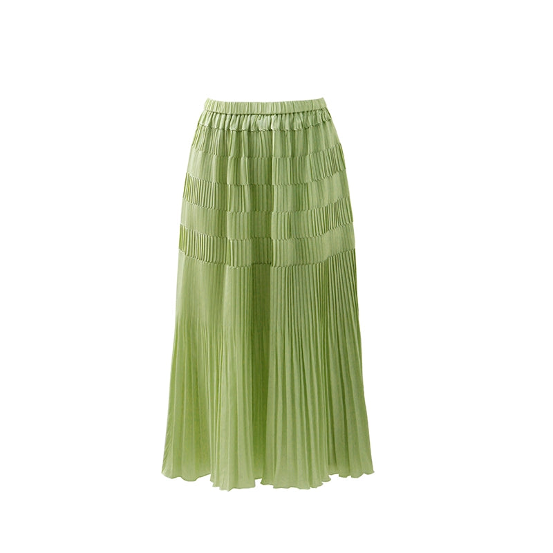 Green Fruit Dew Ruffle Shirt Skirt Set