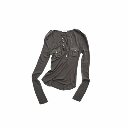 Henley Knit Mini Dress