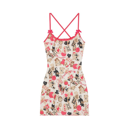 Floral Waist Dress - Sweet & Spicy Camisole Skirt